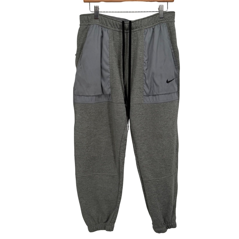 Nike Therma-FIT Mens Large Grey Fleece Jogger Sweatpants DQ5407-063